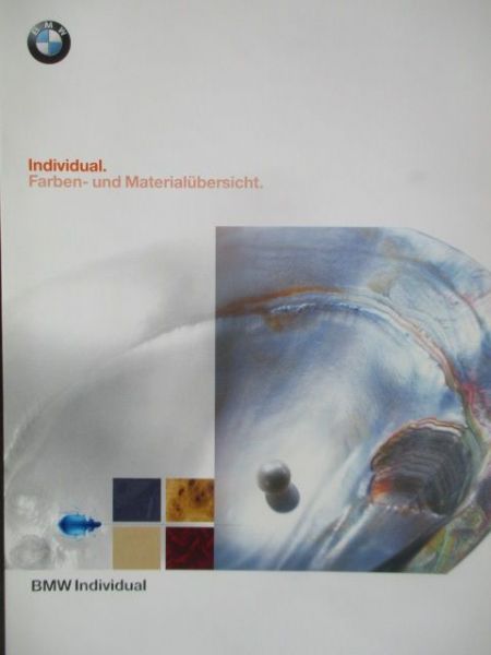 BMW Individual Farben- und Materialübersicht 1998