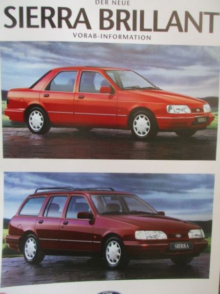 Ford Sierra Brilliant Vorab-Information Mai 1992