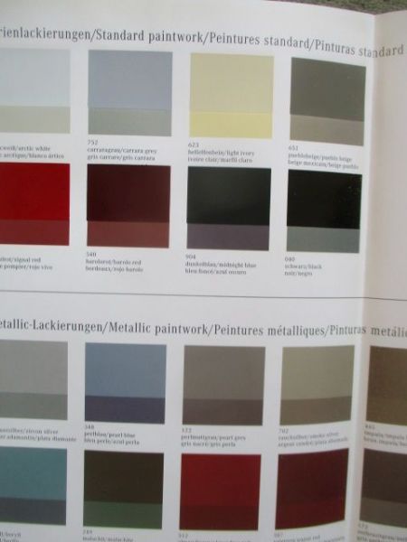 Mecedes Benz Personenwagen Lackierungen Juli 1991