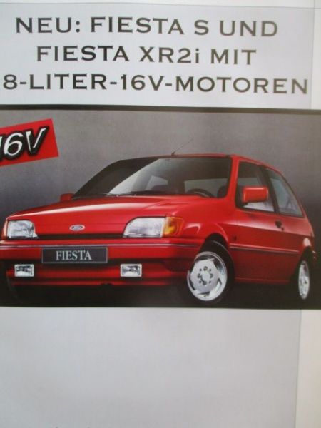 Ford Fiesta S +XR2i Prospekt
