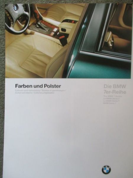 BMW 7er Reihe E32 Farben und Polster September 1996