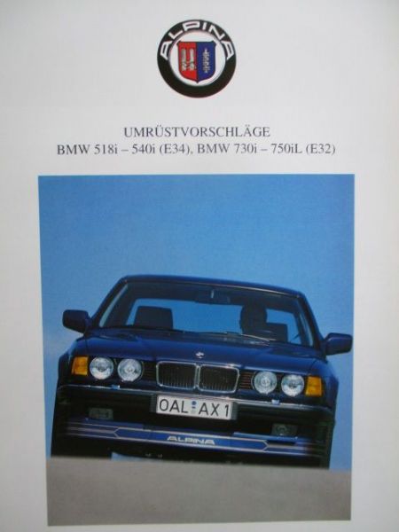Alpina Umrüstvorschläge 518i-540i E34,730i-750iL E32 1993