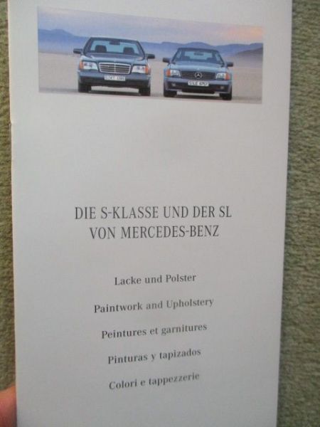 Mercedes Benz S-Klasse W140 +SL R129 Lacke+Polster 11.1993