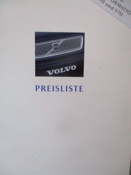 Volvo S70 & V70 Vorab Preisinformation 15.November 1996