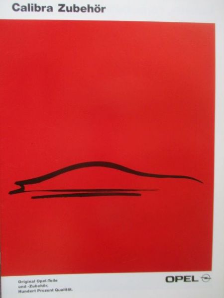 Opel Caibra Zubehör Katalog März 1991