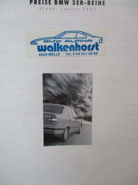 BMW 3er Reihe E36 Januar 1993