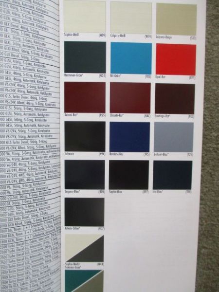 Mitsubishi Farben Innenausstattung März 1994