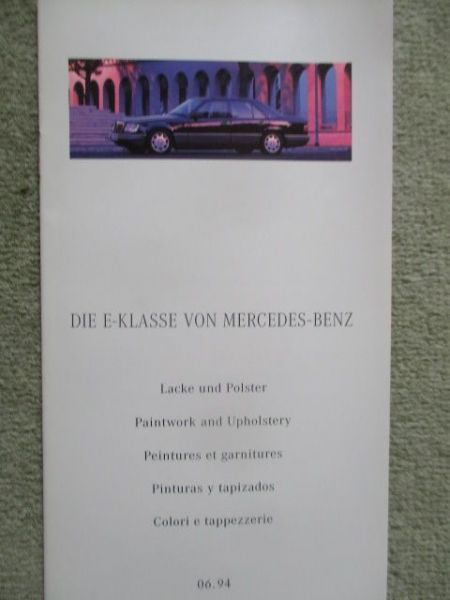 Mercedes Benz E-Klasse Lacke und Polster W124 Februar 1994