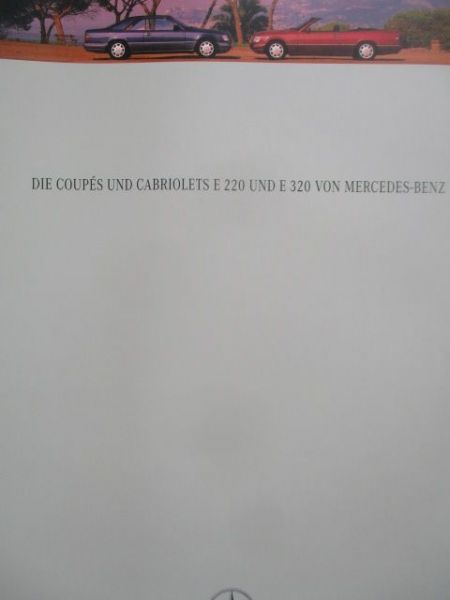 Mercedes Benz E-Klasse Coupés und Cabriolets September 1994 C124