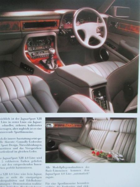 Jaguar XJR 4.0 Litre Sport (XJ40) Prospekt