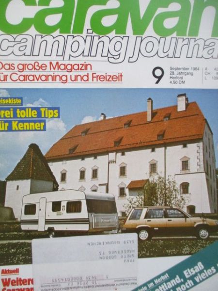 caravan camping journal 9/1984