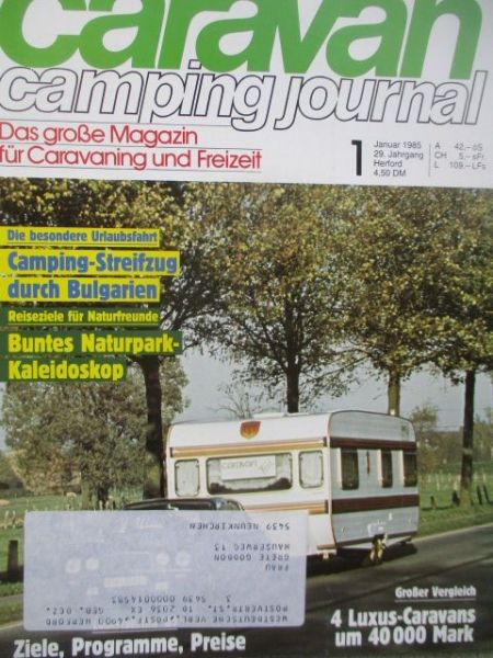 caravan camping journal 1/1985