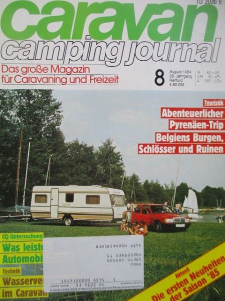 caravan camping journal 8/1984