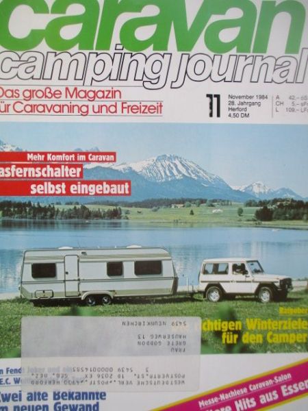 caravan camping journal 11/1984