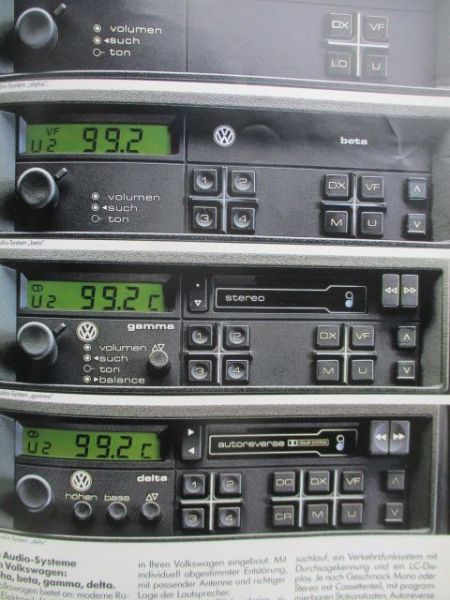 VW Golf (19E) C CL GL GTDi GTI +Carat August 1985