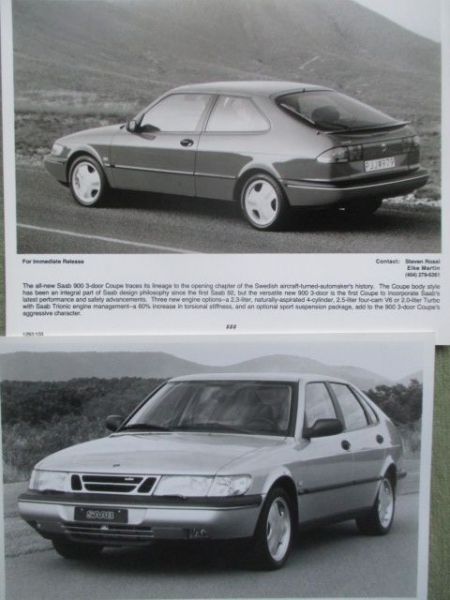 Saab 900 3-door coupe und 5-door 900SE Pressefotos