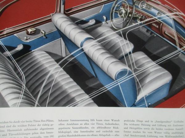 Mercedes Benz 190 Diesel Prospekt 1958
