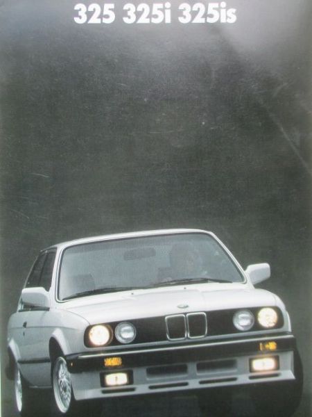 BMW 325 325i 325is E30 USA Prospekt März 1987