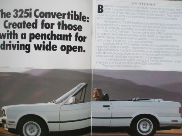 BMW 325i Convertible E30 September 1989