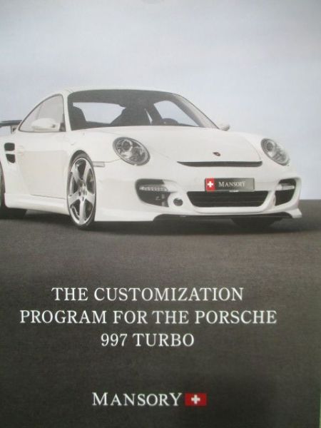 Mansory Porsche 997 Turbo Prospektblatt Englisch