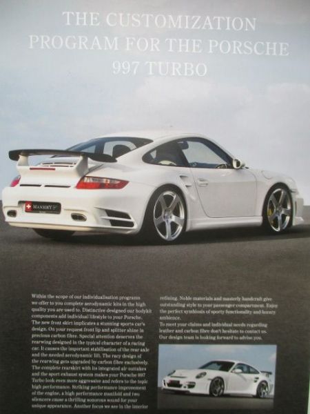 Mansory Porsche 997 Turbo Prospektblatt Englisch