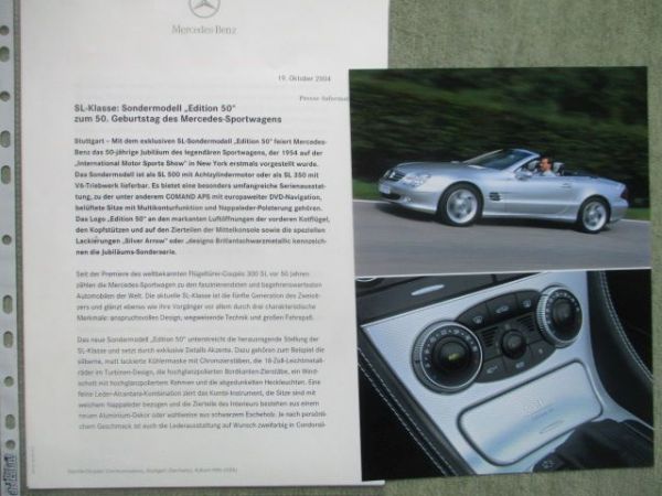 Mercedes Benz SL-Klasse R230 Edition 50 Oktober 2004