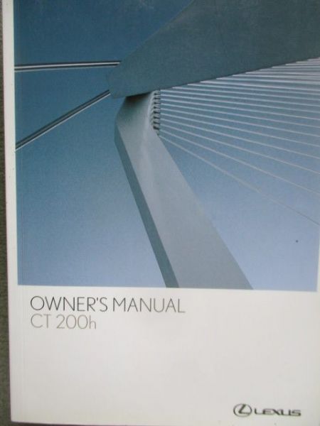 Lexus CT200h Navigation System Owners Manual Englisch