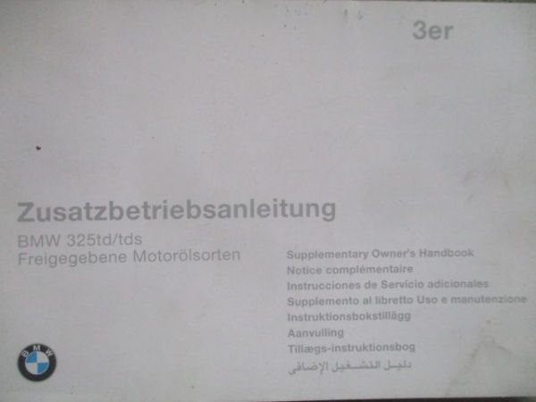 BMW 325td/tds E36 Zusatzanleitung