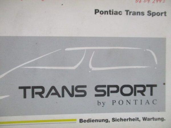 Pontiac Trans Sport Deutsches Bordbuch 1993