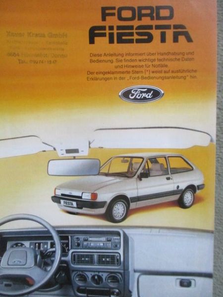Ford Fiesta +Express +XR2 Anleitung Juni 1984