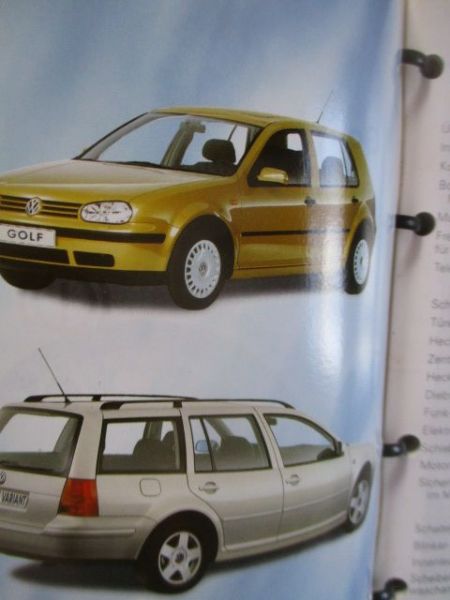 VW Golf IV +Bora Bordbuchmappe +Variant August 2000