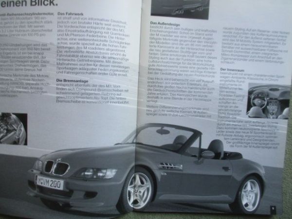 BMW Z3 M Roadster E36/7 Produktargumentation Oktober 1996