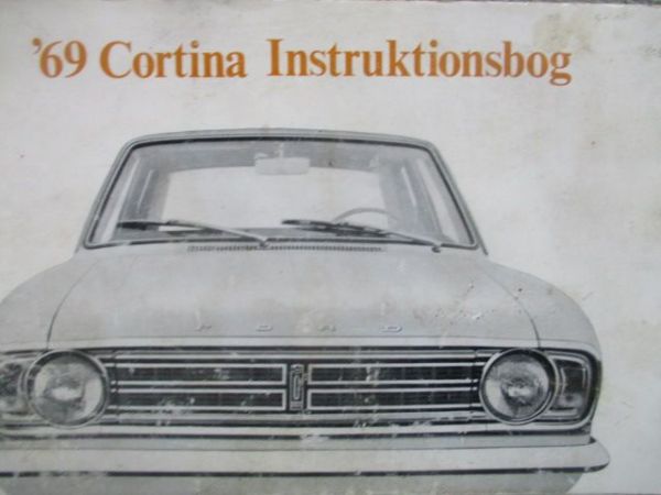 Ford Cortina MK2 Insturktionsbog Dänisch 1969