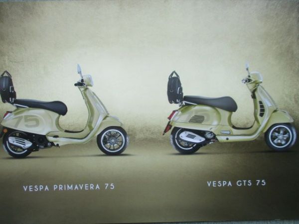 Vespa 75 Jahre Prospekt März 2021