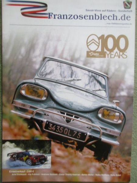 Franzosenblech.de Savoir-Vivre auf Rädern Sonderheft 100 Jahre Citroen