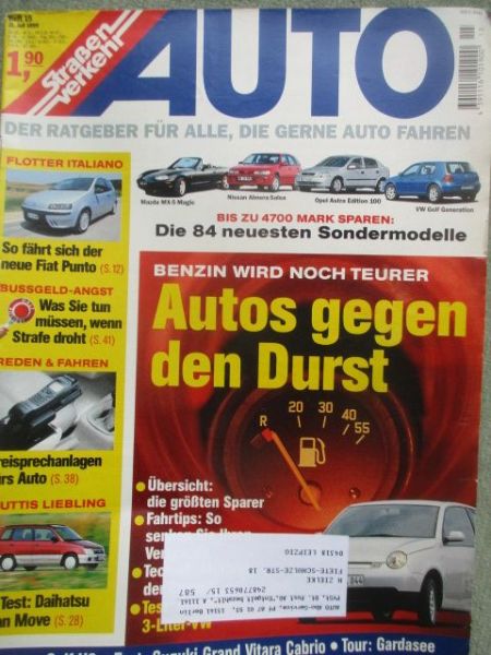 Auto Straßenverkehr 15/1999