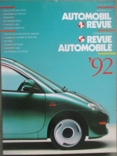 Automobil Revue 1992 Katalog