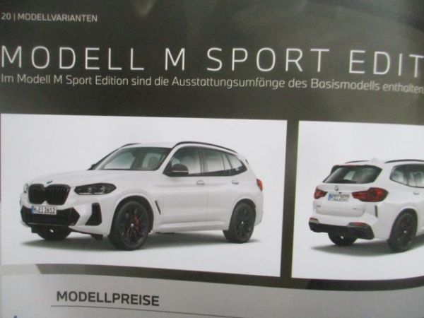 BMW X3 (G01) xDrive30e 20i 30i M40i X3 M sDrive18d xDrive20d 30d M40d F97 1/2022