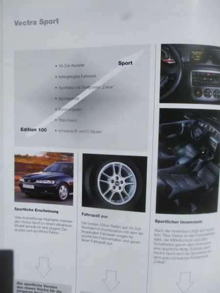 Opel Vectra B Produktinformation Januar 1999