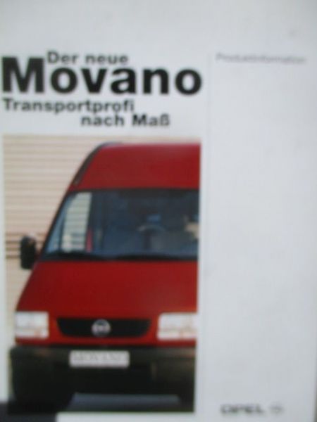 Opel Movano A Produktinformation September 1998