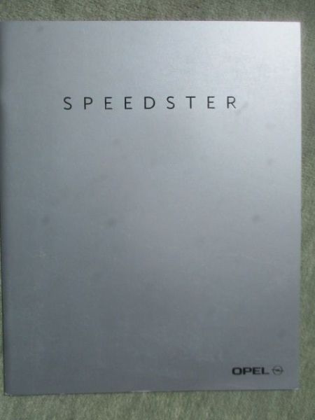 Opel Speedster Prospekt Oktober 2001