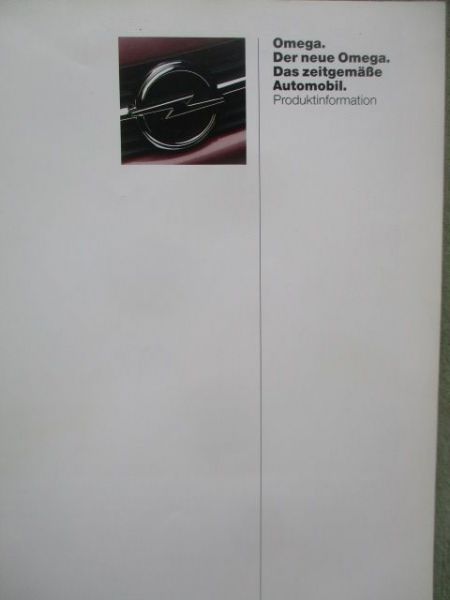 Opel Omega B Produktinformation Februar 1994