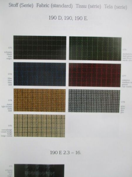 Mercedes Benz Polsterungen Juni 1984