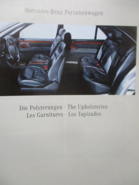 Mercedes Benz Personenwagen Die Polsterungen August 1991