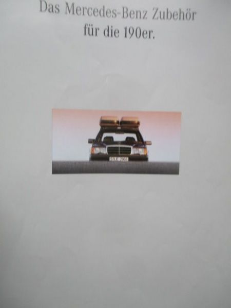Mercedes Benz 190 W201 Zubehör August 1992