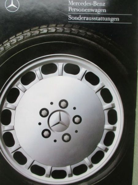 Mercedes Benz Personenwagen Sonderausstattungen Dezember 1988
