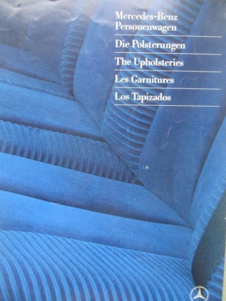 Mercedes Benz Personenwagen Die Polsterungen Juli 1990