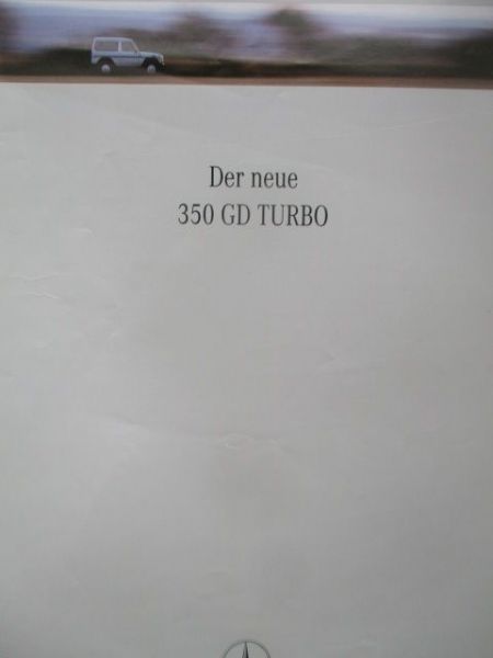 Mercedes Benz 350 GD Turbo August 1991 Prospekt