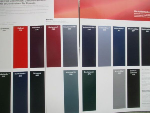 BMW 3er-Reihe E36 Farben und Polster März 1997