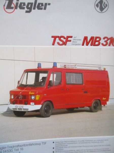 ziegler Tragkraftspritzenfahrzeug TSF auf MB 310 Prospektblatt